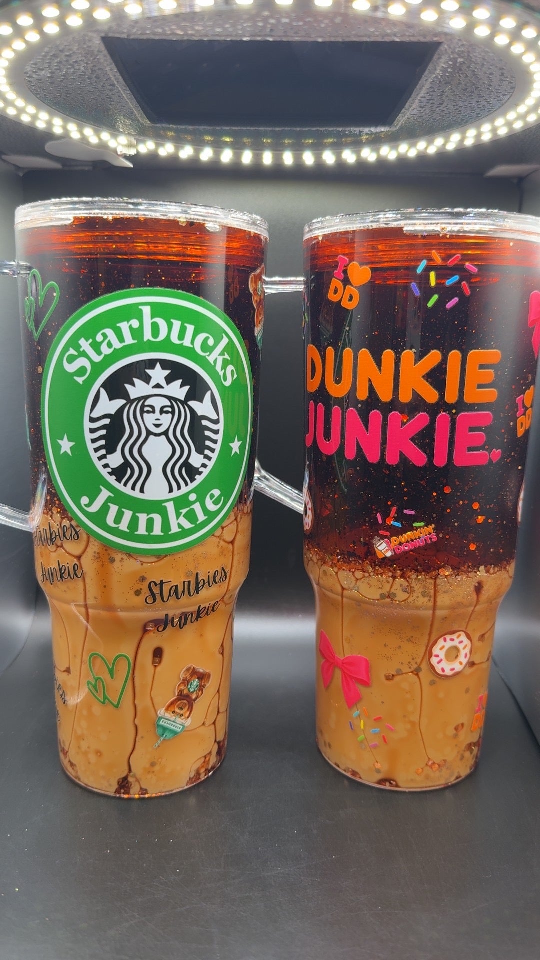 40 oz Starbucks or Dunkin cup