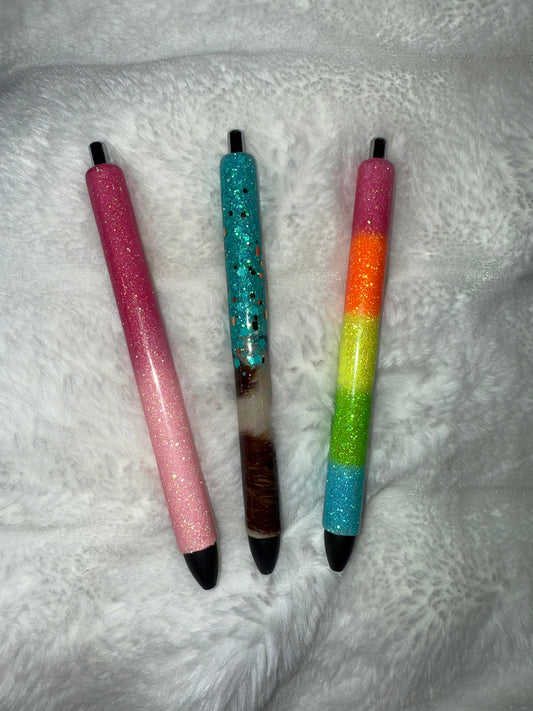 Custom glitter pens