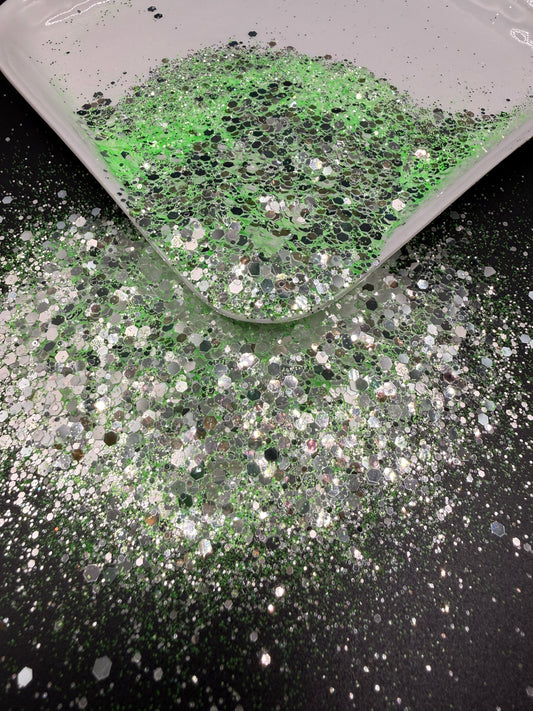 Shimmering Seafoam - 2oz Bag - Chunky Mix