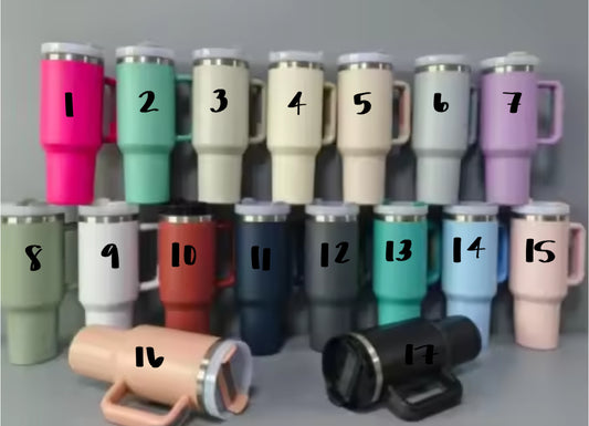 40oz Stainless Steel Powder Coated Tumbler