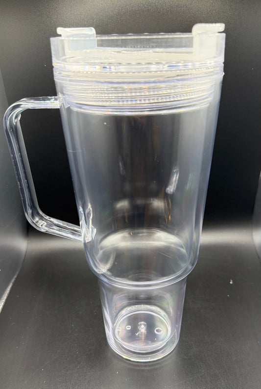 40oz acrylic snow globe tumbler