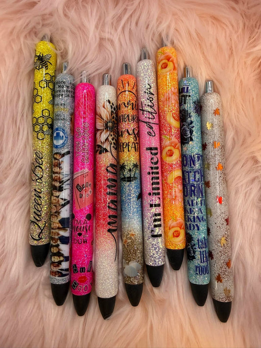 Glitter pen + wrap (Does not include personalization or charm)